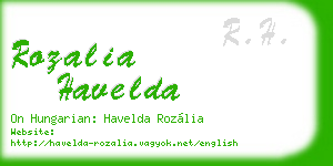rozalia havelda business card